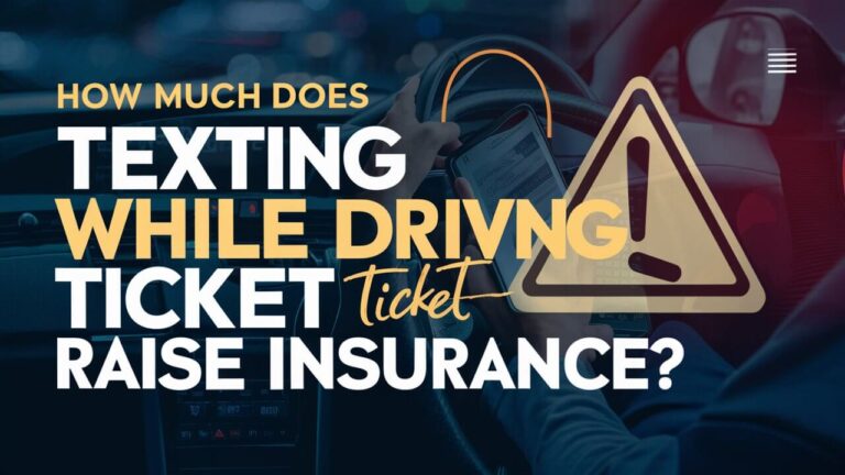 How Much Does Texting While Driving Ticket Raise Insurance